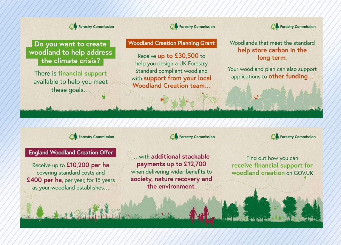 Forestry Commission Create Woodland carousel graphic
